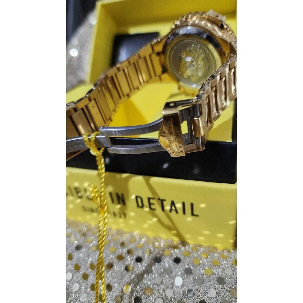 INVICTA RESERVE SWISS RONDA GOLD UNISEX Z60 WATCH, MOTHER OF PEARL DIAL